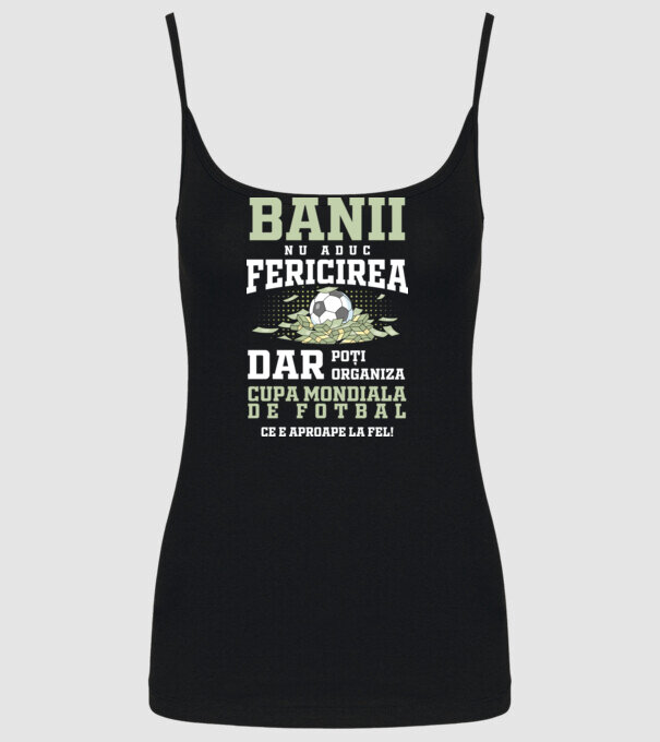 Banii nu aduc fericirea model negru pe tricou