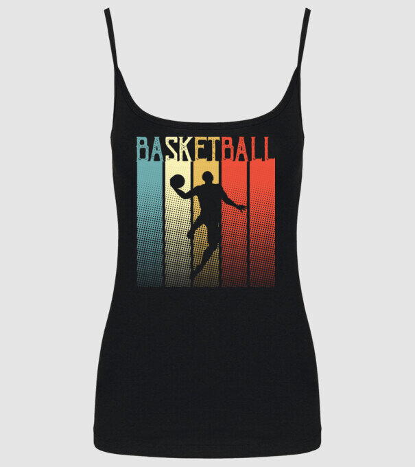 basketball vintage model negru pe tricou