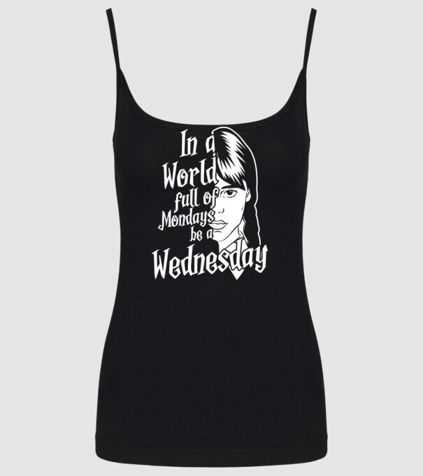 Be a Wednesday model negru pe tricou