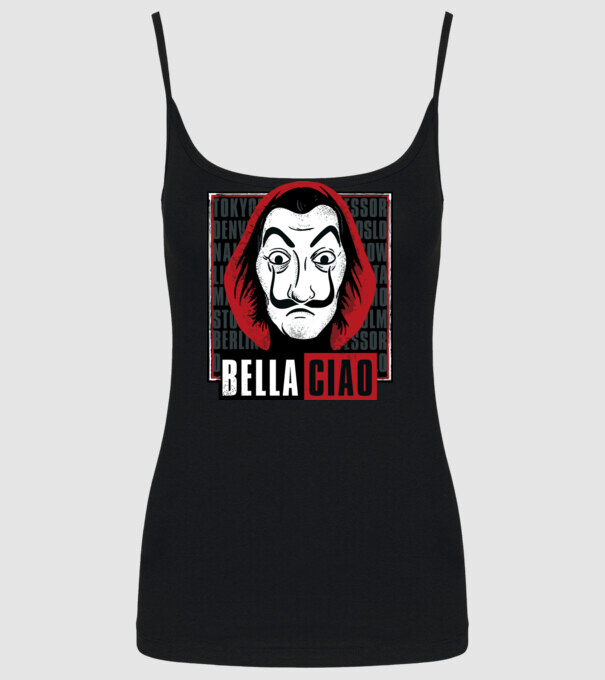 bella ciao dali model negru pe tricou