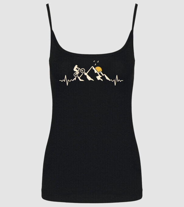 Bike heartbeat model negru pe tricou