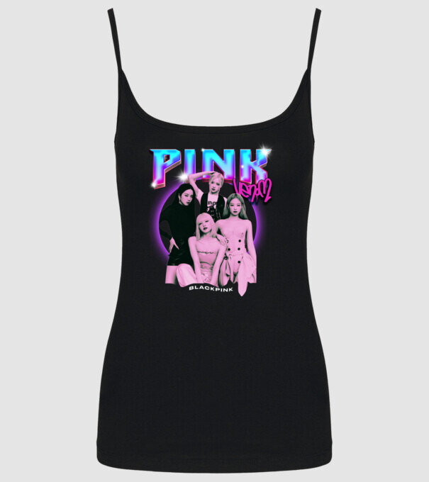 BLACKPINK pink venom model negru pe tricou