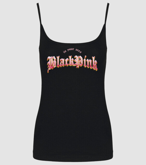 BLACPINK in your area model negru pe tricou