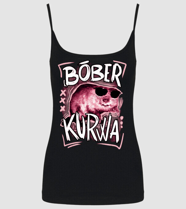 Bóber wtf model negru pe tricou