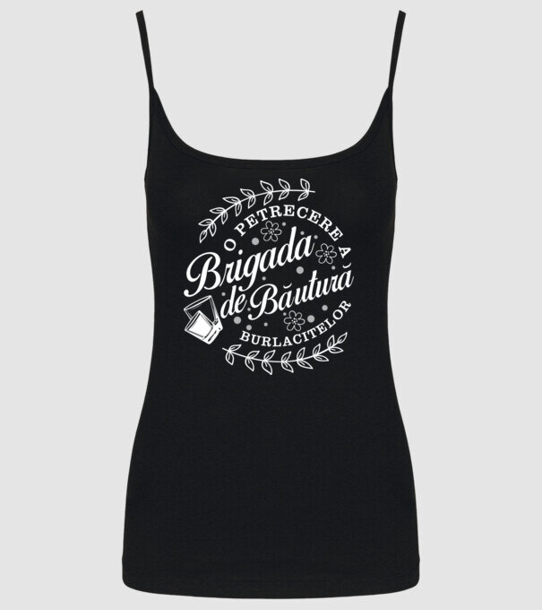 Brigada de băutură model negru pe tricou