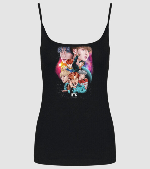 BTS POSTER model negru pe tricou