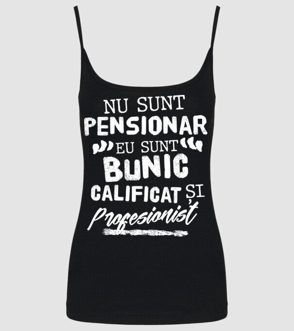 Bunicul profesionist model negru pe tricou
