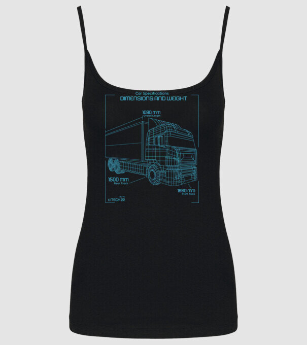Camioane model negru pe tricou
