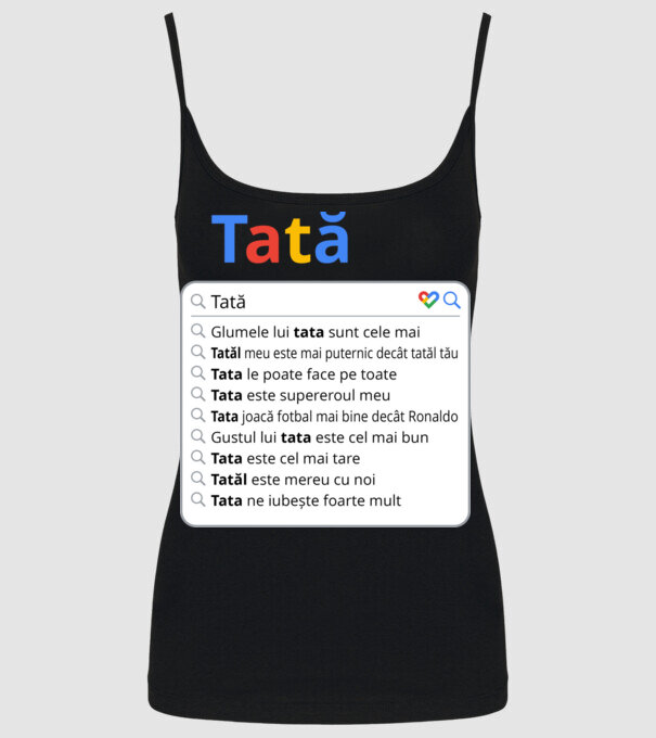 căutare Google Tată model negru pe tricou