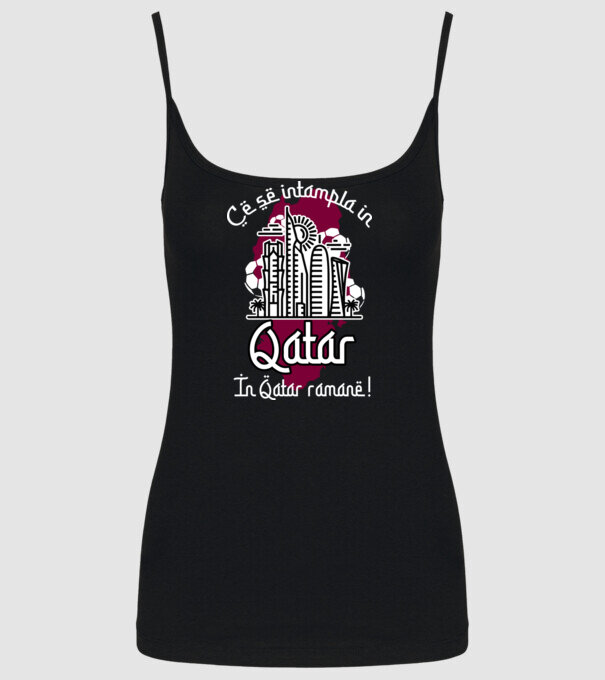 Ce se întâmplă în Katar model negru pe tricou