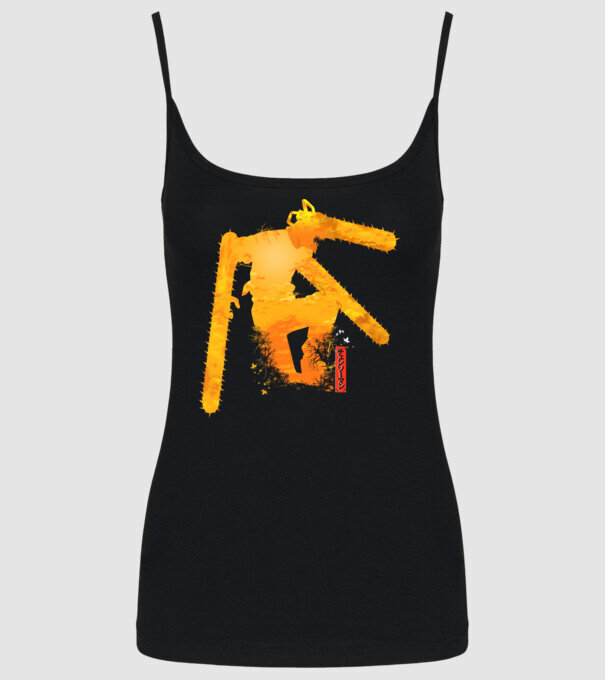 Chainsaw man Denji model negru pe tricou