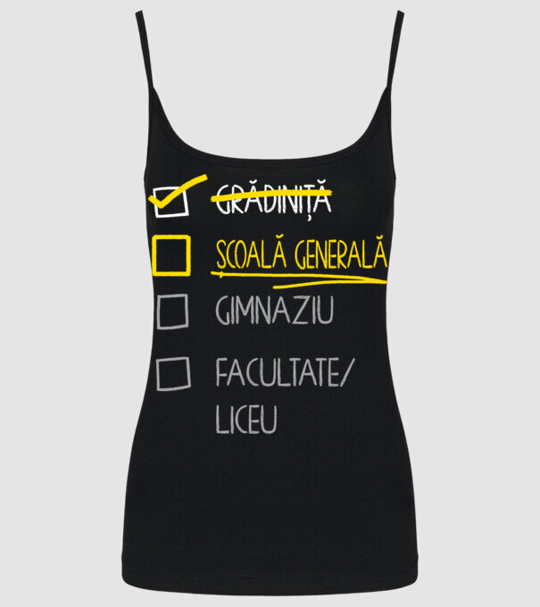 Cheklist educație - grădiniță negru model negru pe tricou