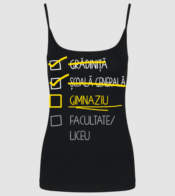 Cheklist educație - Școala primară negru model negru pe tricou