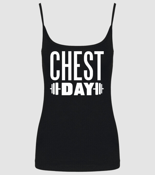 Chest day model negru pe tricou
