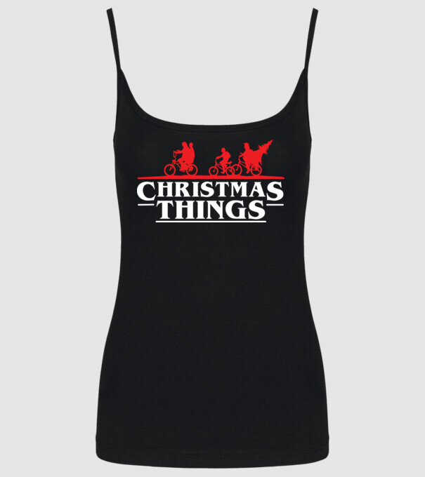 christmas things model negru pe tricou