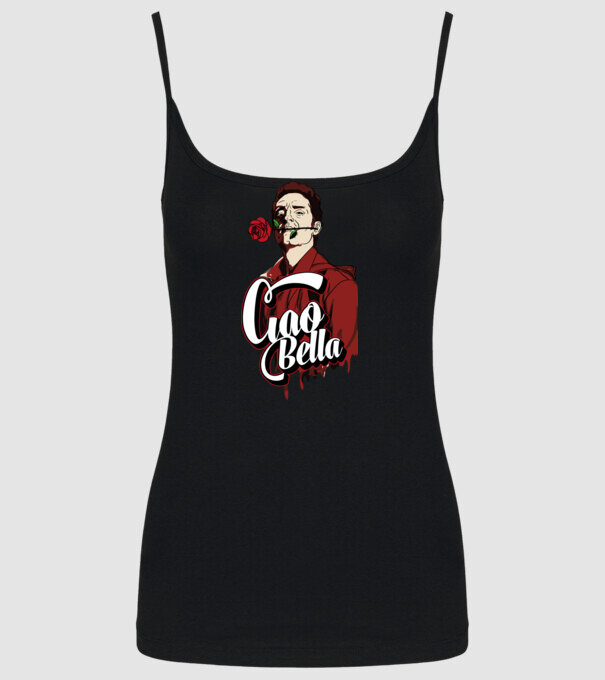 ciao bella berlin rose model negru pe tricou