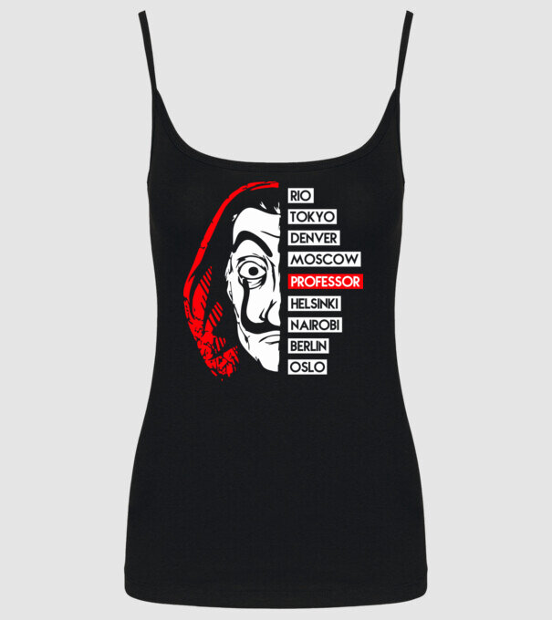 classic logo la casa de papel model negru pe tricou