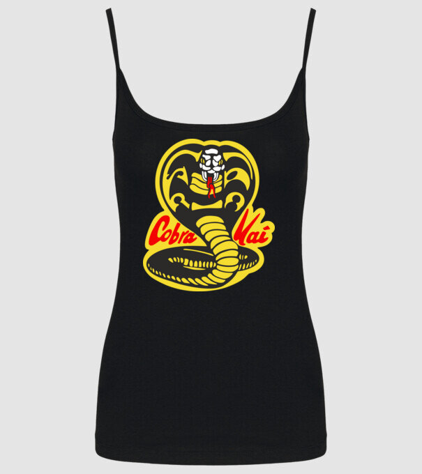 cobra kai logo model negru pe tricou