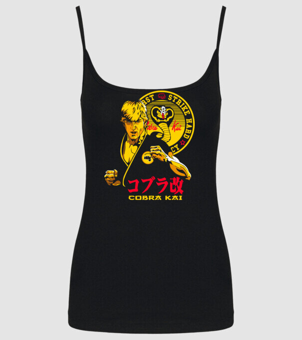 cobra kai poster model negru pe tricou