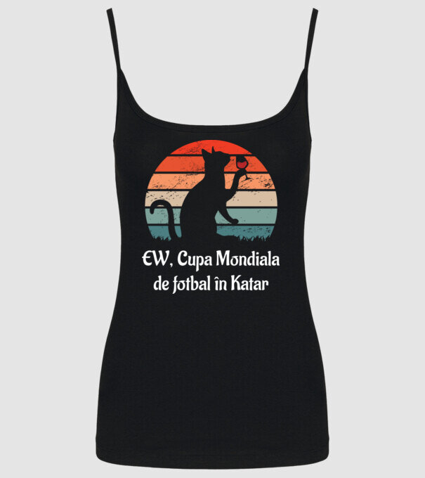 Cupa Mondiala de fotbal în Katar model negru pe tricou