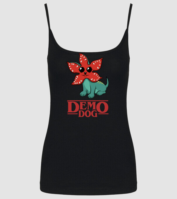 cute demodog model negru pe tricou