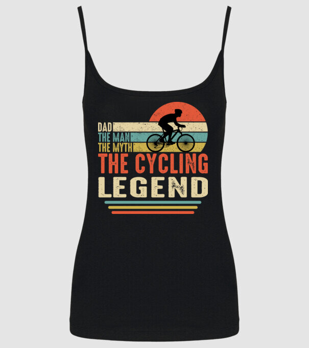 Dad the man, the myth, the cycling legend model negru pe tricou