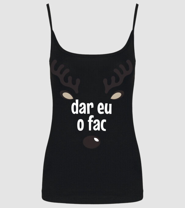 Dar eu o fac crăciun chiar căprioară Negru model negru pe tricou