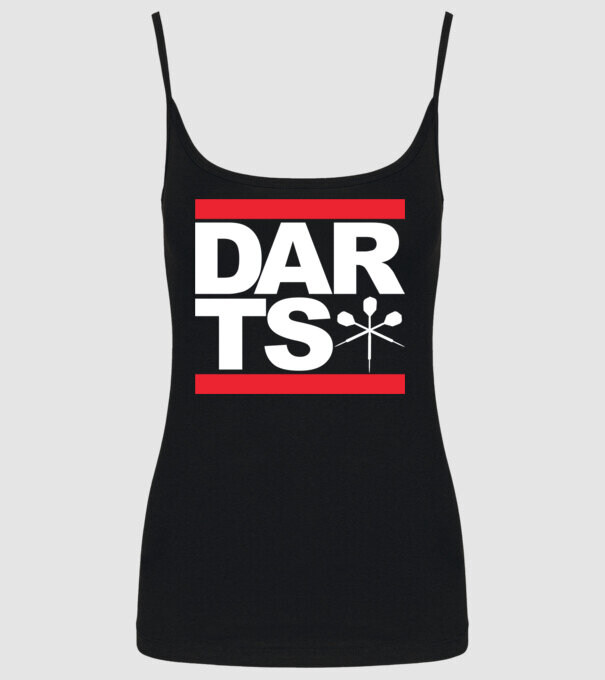 Darts DMC model negru pe tricou