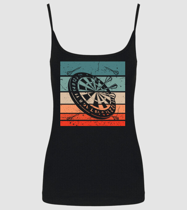Darts vintage model negru pe tricou