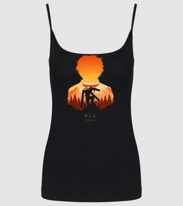Denji model negru pe tricou