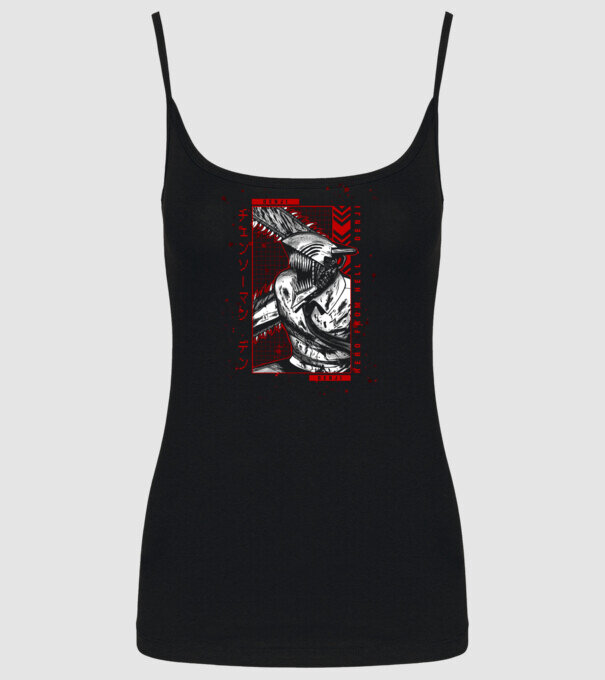 Denji Chainsaw man model negru pe tricou