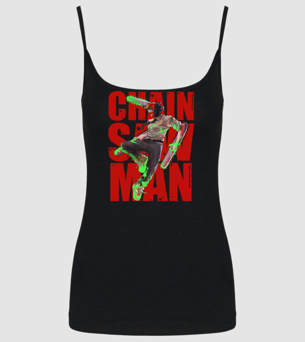 Denji chainsaw man concept model negru pe tricou