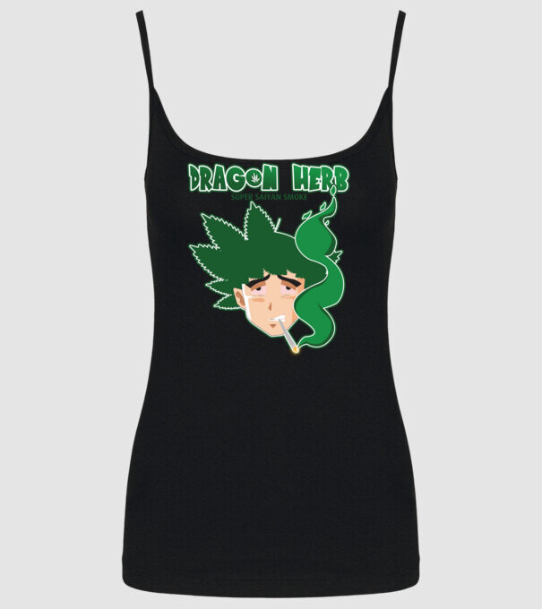 dragon herb smoke model negru pe tricou
