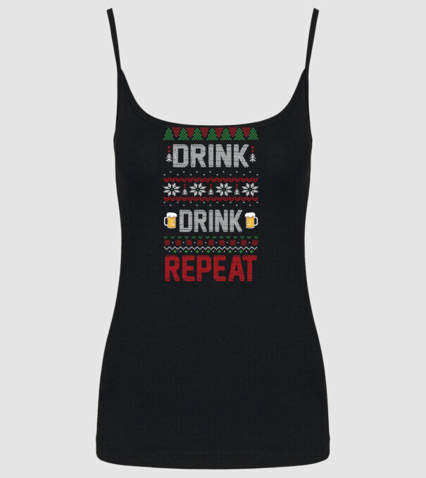 Drink drink repeat model negru pe tricou