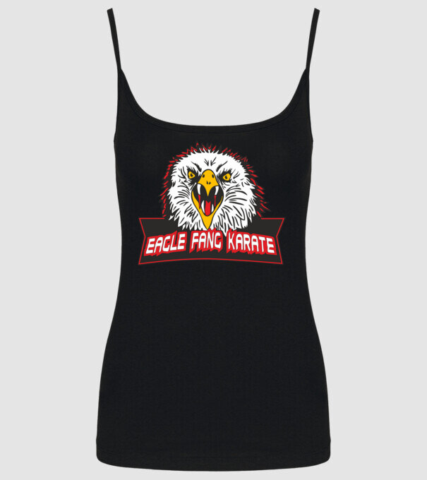 eagle fang karate cobra kai model negru pe tricou
