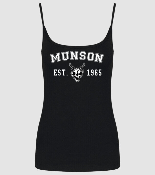 eddi munson est 1965 model negru pe tricou