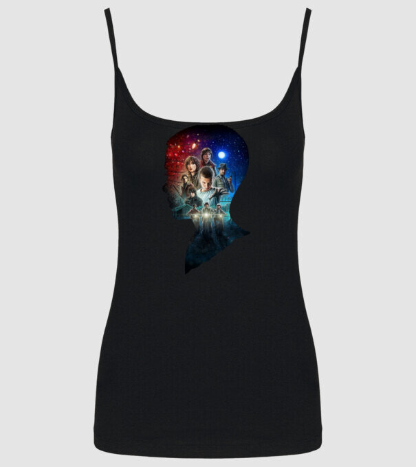 eleven poster head2 model negru pe tricou