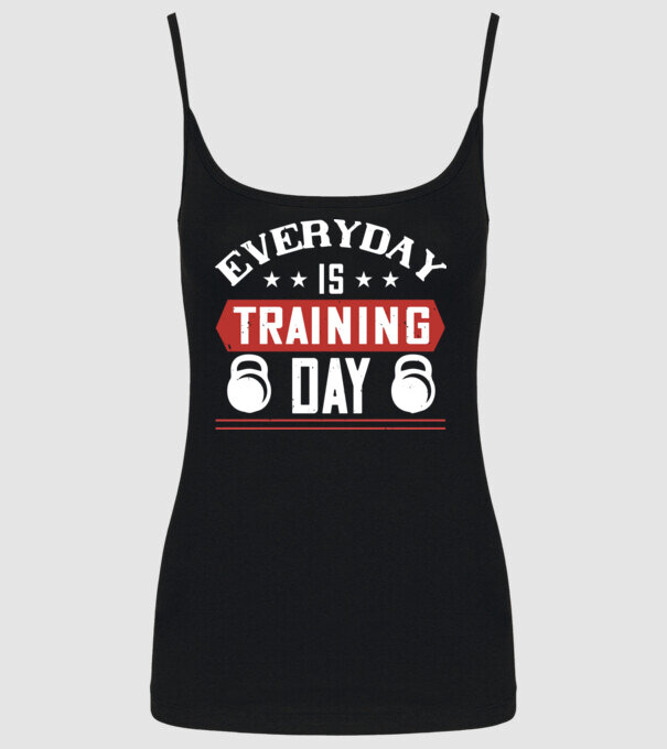 everyday is training day model negru pe tricou
