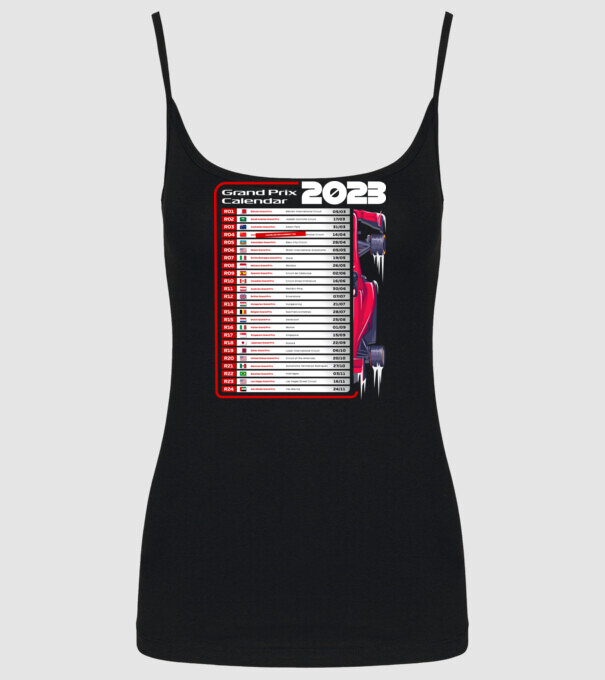 F1 Calendar TBA model negru pe tricou