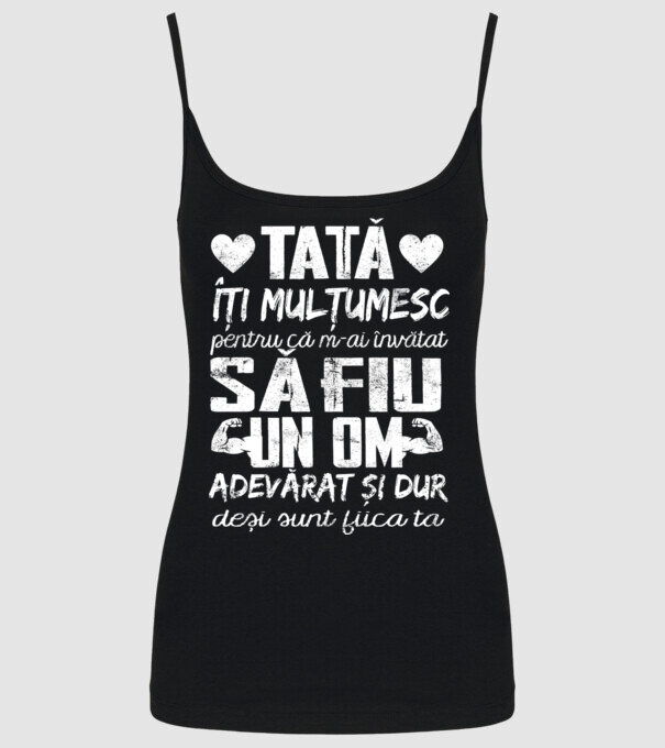 fiică crescută ca fiu Negru model negru pe tricou