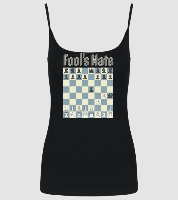 fool's mate model negru pe tricou