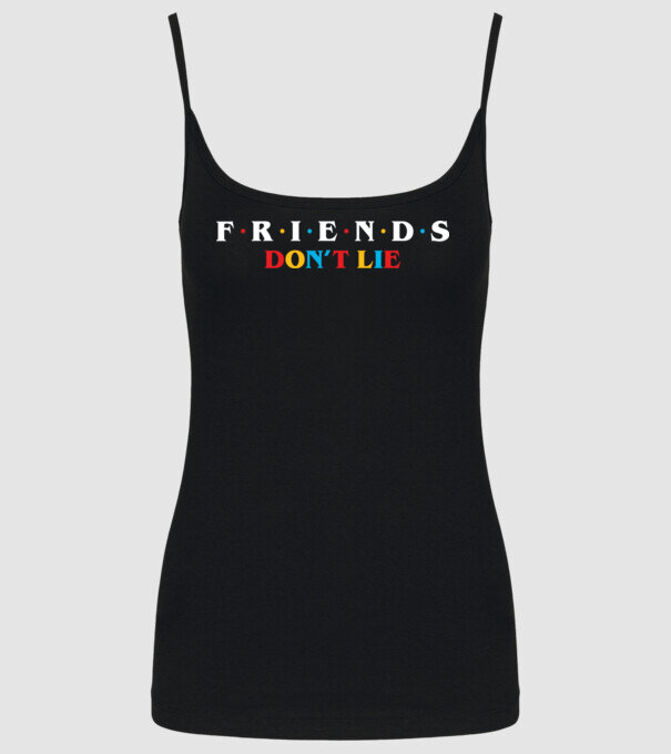 friends dont lie ok model negru pe tricou