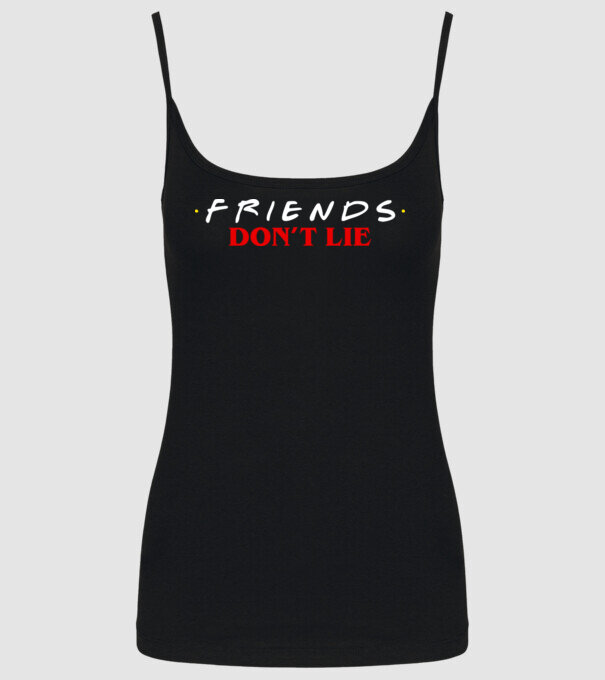 friends dont lie stranger things parody model negru pe tricou