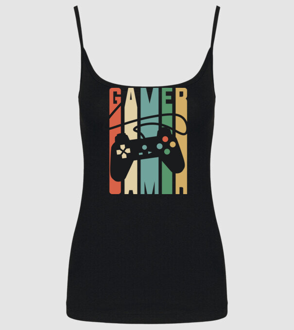 Gamer Controller model negru pe tricou
