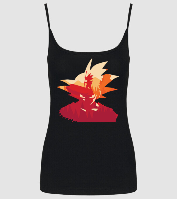 goku head model negru pe tricou