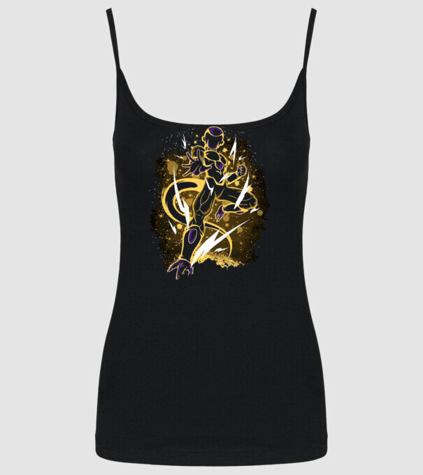 golden freeza dragonball model negru pe tricou