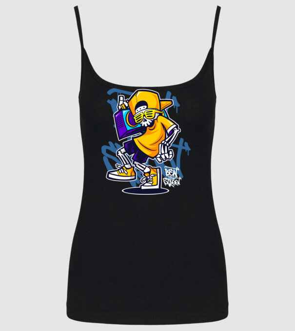 Graffiti model negru pe tricou