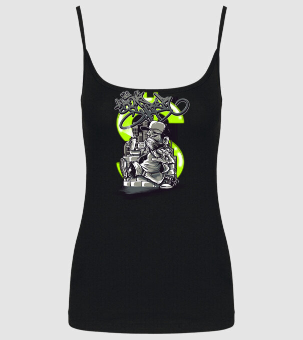Graffiti model negru pe tricou