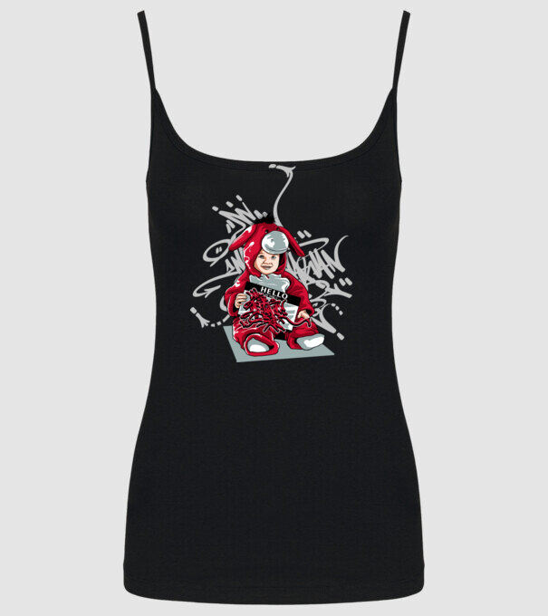 Graffiti model negru pe tricou