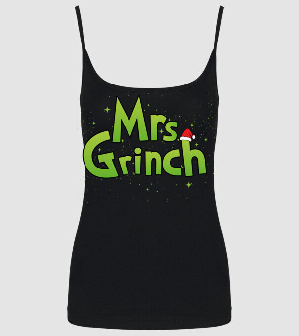 Grinch Family Mrs Grinch model negru pe tricou